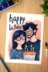 25 Stunning Happy Birthday Drawing Watercolor Ideas for All Ages