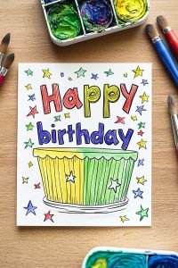 25 Stunning Happy Birthday Drawing Watercolor Ideas for All Ages