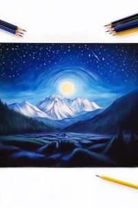 30 Colored Pencil Drawing Mountain Ideas for Stunning Landscape Art