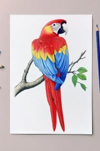 29 Colored Pencil Drawing Bird Ideas for Stunning Sketches