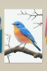 29 Colored Pencil Drawing Bird Ideas for Stunning Sketches