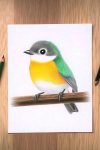 29 Colored Pencil Drawing Bird Ideas for Stunning Sketches
