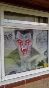 Vampire Window Design 22 Halloween Window Painting Ideas to Spook Up Your Home